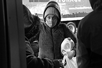 Food queues : Food lines : Hell's Kitchen : Streetlife, New York, Photo by Richard Moore